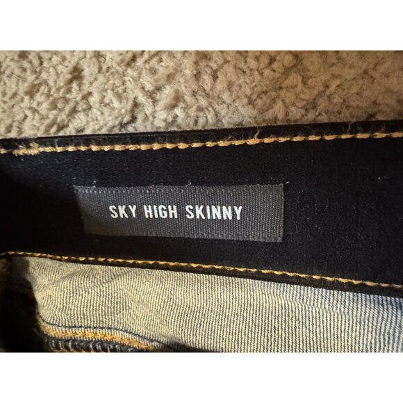 Torrid Jean Bermuda Shorts 12 Sky High Skinny Stretch Cotton Distressed NEW - Picture 5 of 10